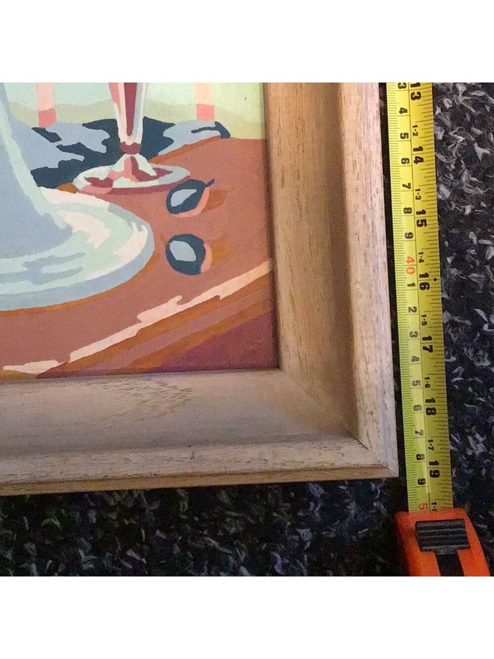 Vintage MCM Framed Paint by number still life RARE - Picture 6 of 8